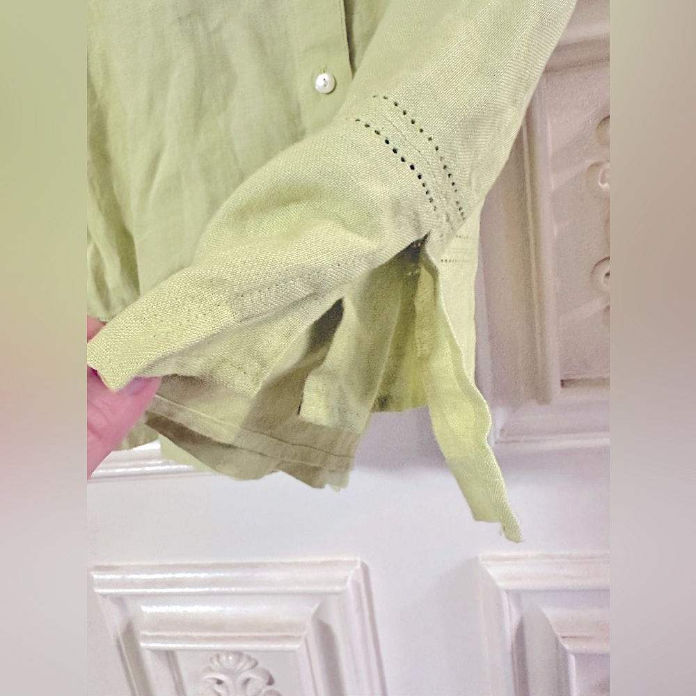 NWOT: Womenโs 2pc Linen Tank Top+Button Down Blouse๐Lightweight Dressy Casual - Picture 4 of 16
